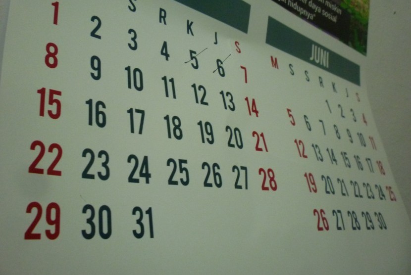 Kalender (ilustrasi). Rabiul Akhir merupakan salah satu bulan dalam penanggalan Hijriyah 
