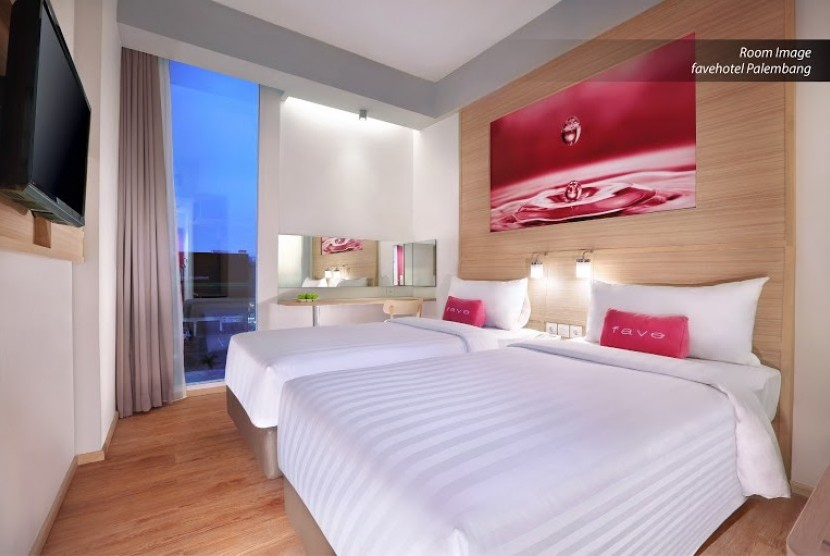 Kamar tipe standar di Favehotel Palembang