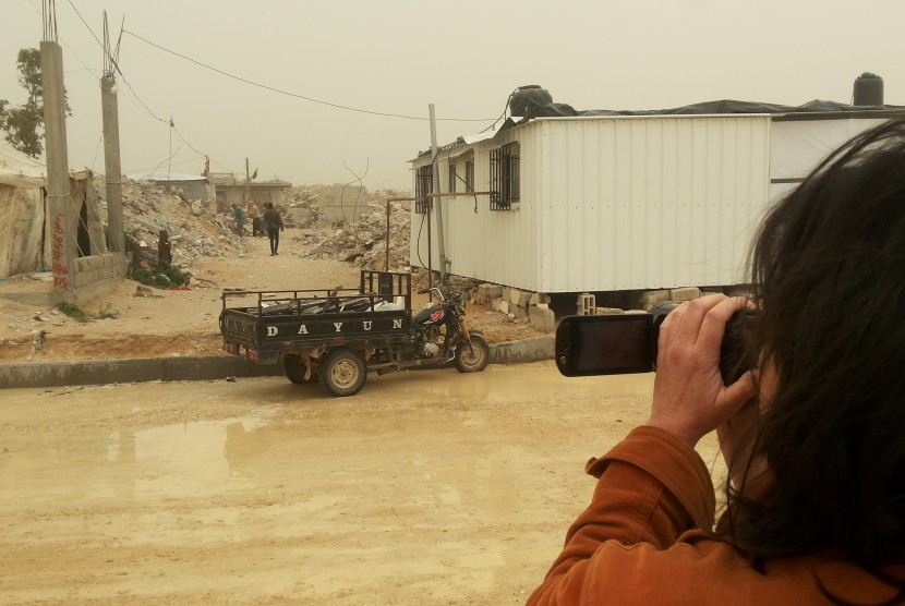Kamp karavan warga Palestina di Khuzaa