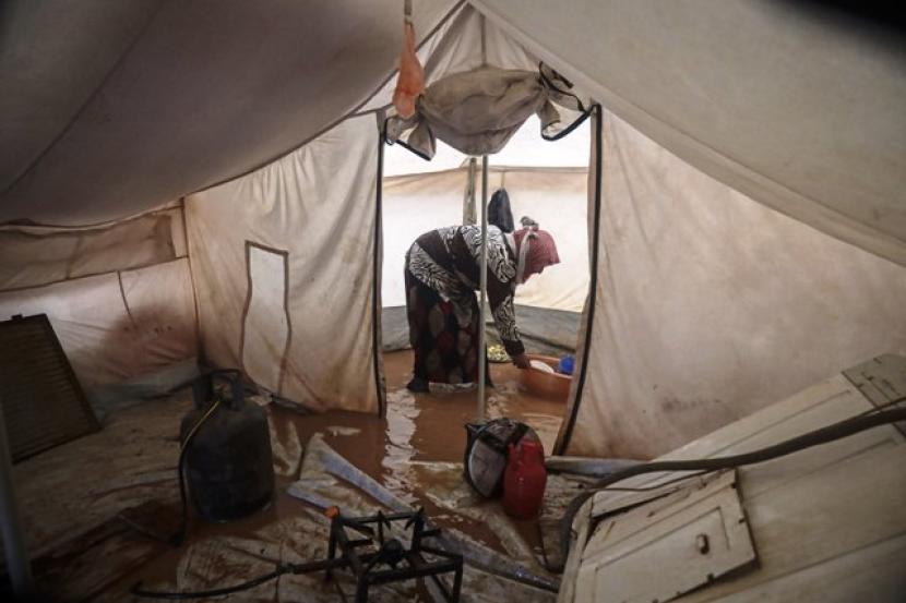 Ada risiko serius wabah penyakit menular sebagai akibat dari kurangnya kebersihan di kamp pengungsi. Ilustrasi.
