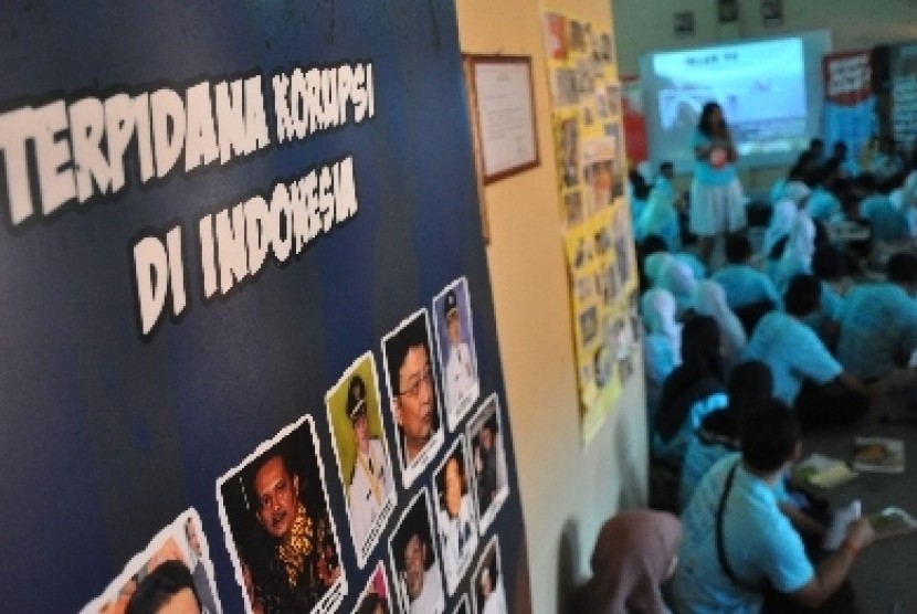 Kampanye anti korupsi di sekolah.