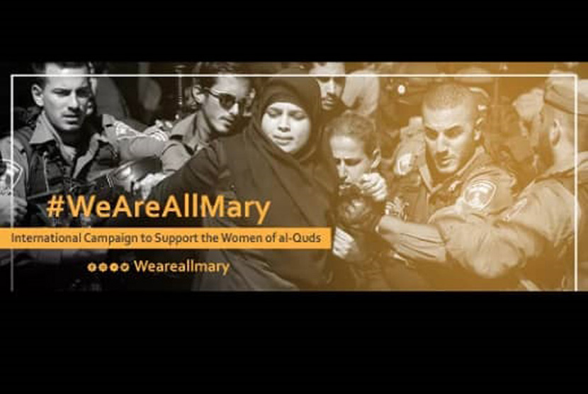 Kampanye internasional yang mendukung perempuan Palestina melalui tagar #WeAreAllMary.