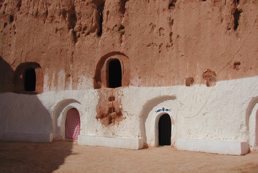 Kampung bawah tanah di Matmata, Tunisia.