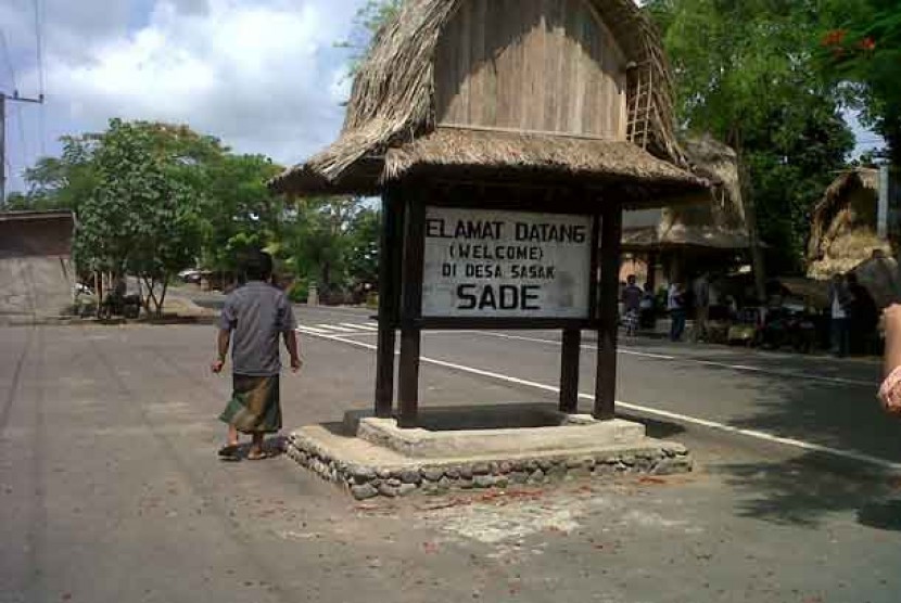 Kampung Sasak di Desa Sade, Lombok, Nusa Tenggara Barat.
