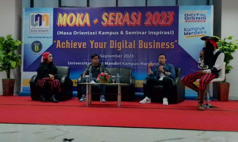  Kampus Digital Bisnis Universitas Nusa Mandiri (UNM) sukses gelar Serasi (Seminar Inspirasi) dalam rangka menyambut mahasiswa baru (maba).