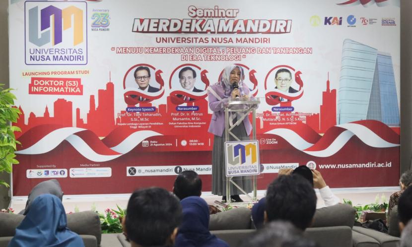 Kampus Digital Bisnis Universitas Nusa Mandiri (UNM) telah sukses menyelenggarakan Seminar Kemerdekaan Mandiri dengan tema 