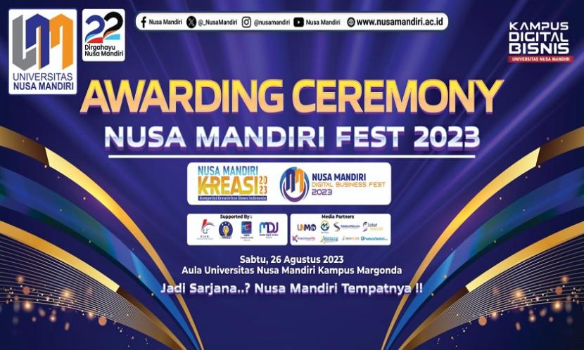  Kampus Digital Bisnis Universitas Nusa Mandiri (UNM) telah sukses menyelenggarakan event akbar yang bernama Nusa Mandiri Fest 2023. 