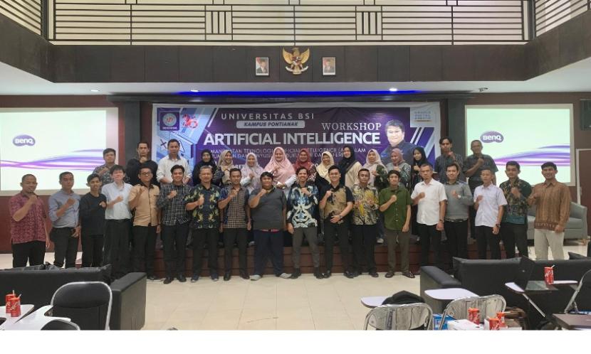 Kampus Digital Kreatif Universitas BSI (Bina Sarana Informatika) kampus Pontianak dalam meningkatkan pemahaman kepada guru SMK/SMA/MA sederajat tentang teknologi AI.