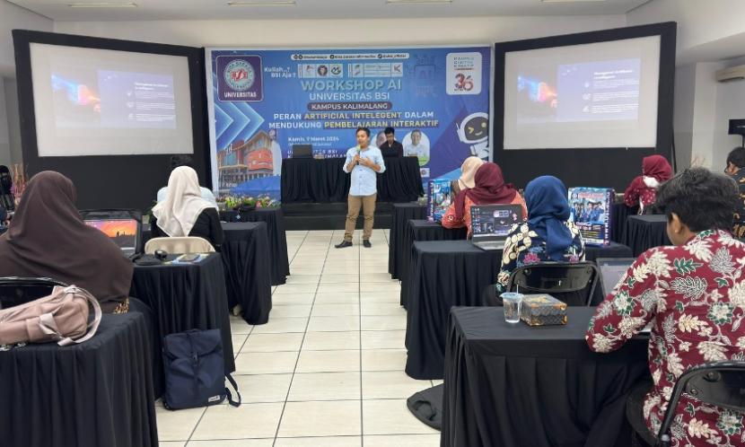 Kampus Digital Kreatif Universitas BSI (Bina Sarana Informatika) kampus Kalimalang sukses melaksanakan workshop Artificial Intelligence, di Aula Universitas BSI kampus Kalimalang, Jakarta Timur.