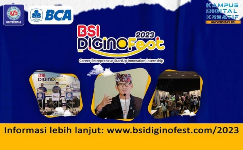 Kampus Digital Kreatif Universitas BSI (Bina Sarana Informatika) kembali menggelar acara besar bertema BSI DiginoFest 2023.