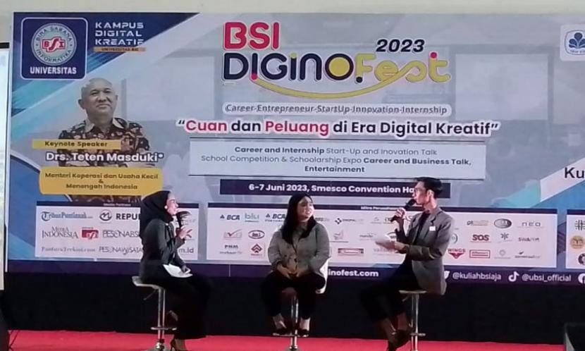 Kampus Digital Kreatif Universitas BSI (Bina Sarana Informatika) melalui UBSI Center, sukses menyelenggarakan kegiatan BSI DiginoFest 2023 di Gedung Smesco Convention Hall, Jakarta Sdelatan.