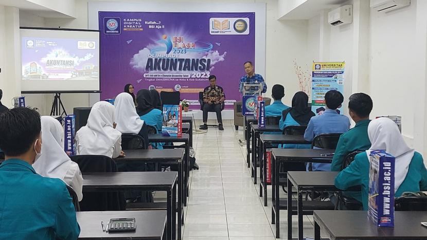 Kampus Digital Kreatif Universitas BSI kampus Sukabumi menggandeng MGMP Akuntansi Kota dan Kabupaten Sukabumi untuk menggelar BSI Flash Olimpiade Akuntansi.