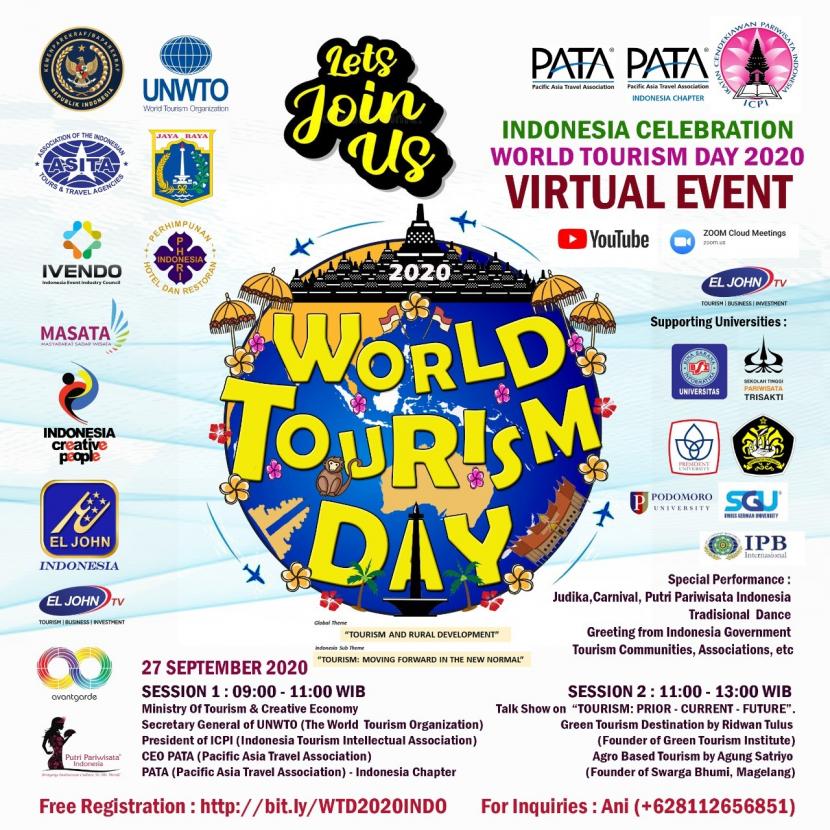 Kampus UBSI berkontribusi dalam perayaan World Tourism Day 2020 yang digelar secara daring pada Ahad (27/9).