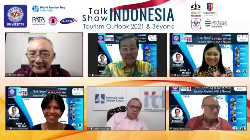 Kampus UBSI  bersinergi dengan World Tourism Day (WTD) menggelar talk show nasional dengan mengusung tema ‘Indonesia Tourism Outlook 2021 & Beyond’.
