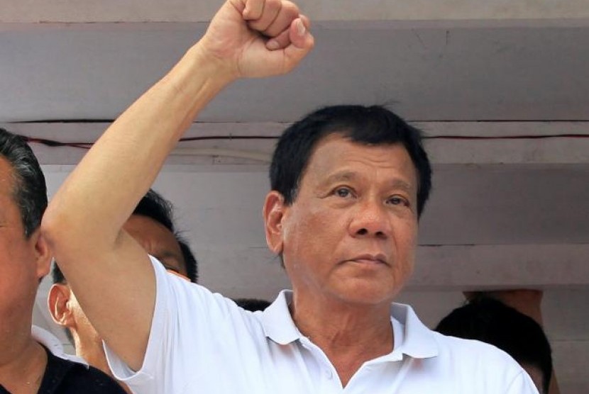  Kandidat presiden Filipina Rodrigo Duterte.