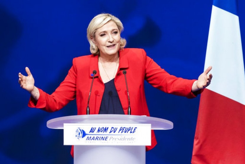 Kandidat presiden sayap kanan Prancis Marine Le Pen.