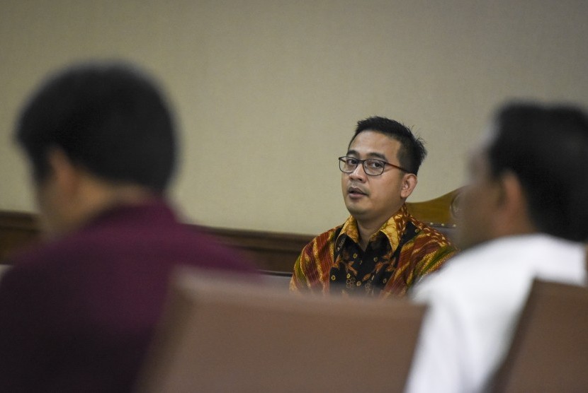 AKBP Brotoseno saat menjalani sidang di Pengadilan Tipikor, Jakarta. Brotoseno telah resmi diberhentikan dengan tidak hormat dari insitusi Polri. (ilustrasi)