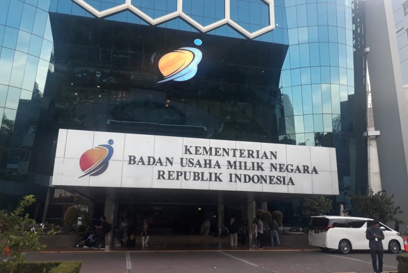 Kantor Kementerian BUMN, Jalan Medan Merdeka Selatan, Jakarta.(Republika/Muhammad Nursyamsi)