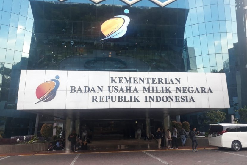 Kantor Kementerian BUMN, Jalan Medan Merdeka Selatan, Jakarta.(Republika/Muhammad Nursyamsi)