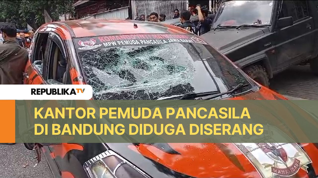 Kantor Pemuda Pancasila di Bandung, Jawa Barat diduga diserang kelompok tak dikenal.