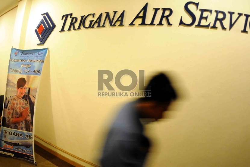  Kantor pusat maskapai Trigana Air Service di Jakarta.