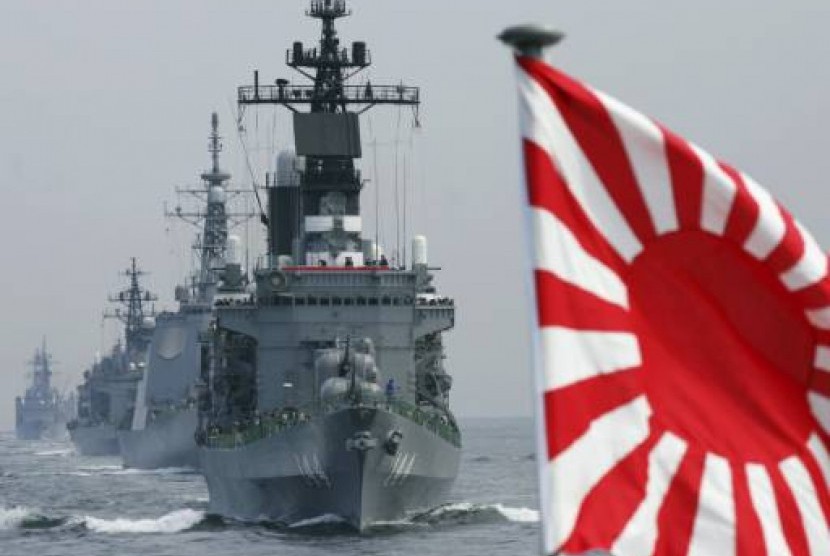 Kapal Angkatan Laut Jepang. Jepang akan mengirimkan kapal perang dan pesawat patroli  ke Timur Tengah. Ilustrasi.