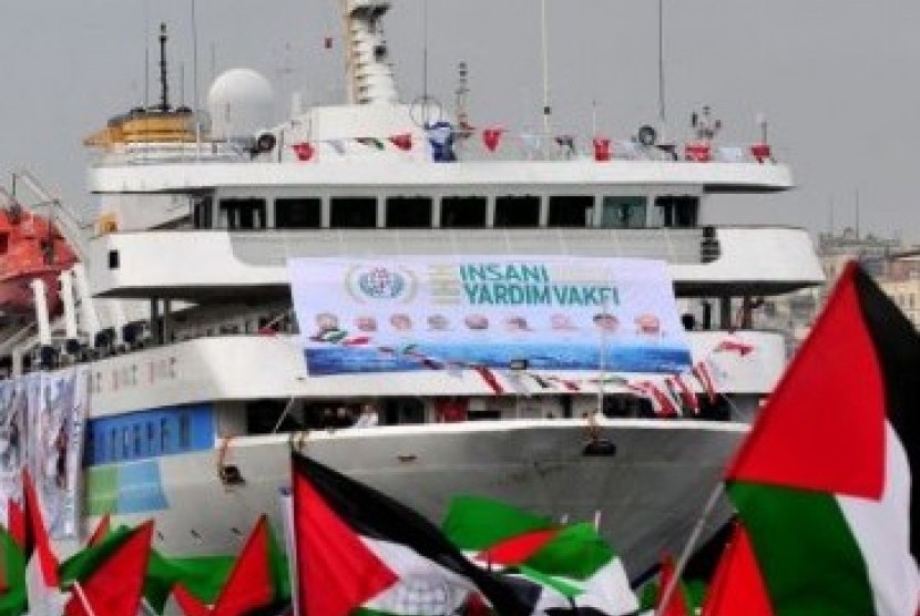 Kapal Mavi Marmara (ilustrasi). Freedom Flotilla kecam keras kebiadaban Zionis Israel dan berencana kembali Berangkatkan Kapal kemanusiaan.