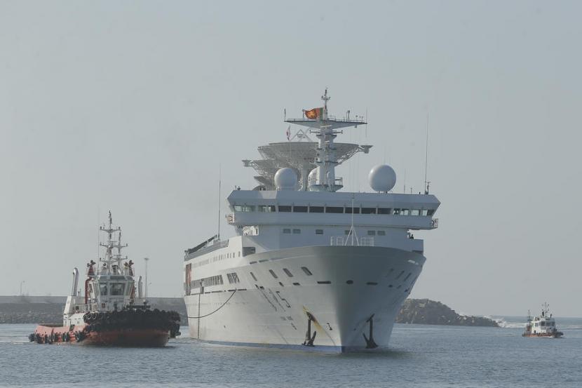 Kapal riset China, China Yuanwang-5 berlabuh di perairan Sri Lanka pada Selasa (16/8/2022). India khawatir dengan keberadaan kapal tersebut.