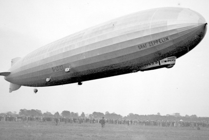 Kapal zeppelin milik Jerman yang dibangun pada 1926-1928. (ilustrasi)