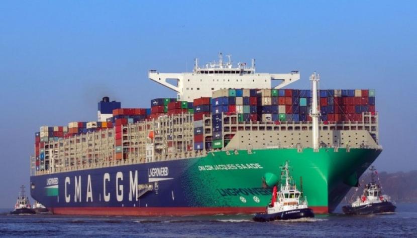 Kapal kontainer terbesar CMA CGM Prancis berlabuh di Pelabuhan Jeddah