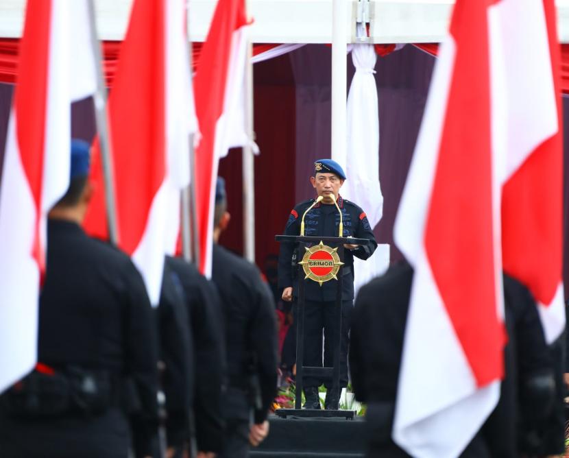 Kapolri Jenderal Listyo Sigit Prabowo meresmikan penguatan struktur organisasi Korbrimob.
