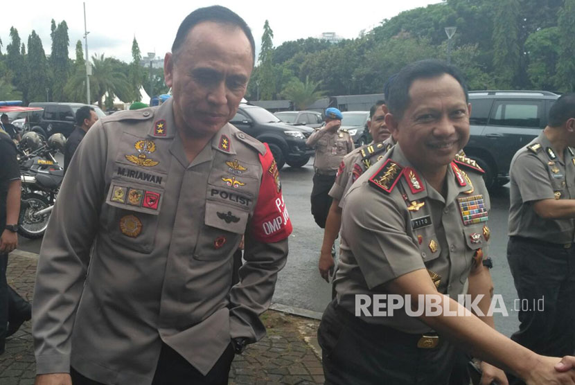 Kapolri, Jenderal Polisi Tito Karnavian dan Kapolda Metro Jaya Irjen Pol Mochamad Iriawan.