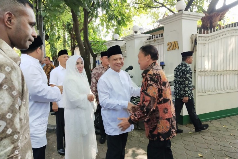 Kapolri Jenderal Tito Karnavian Hadiri Open House di rumah Ketua Umum PDIP Megawati  Jl Teuku Umar, Menteng, Rabu (5/6).