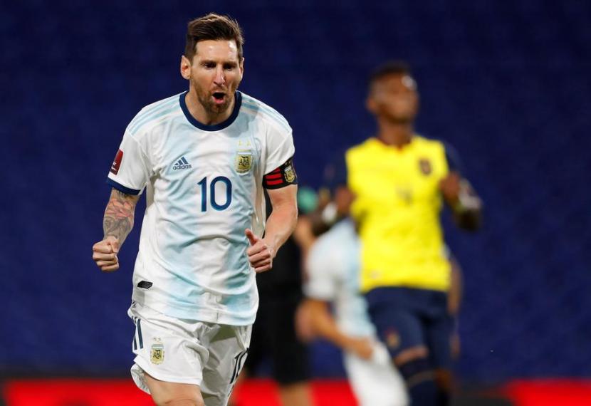 Kapten timnas Argentina, Lionel Messi.