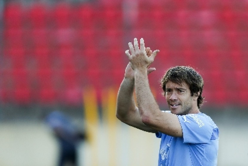 Kapten timnas Uruguay Diego Lugano.