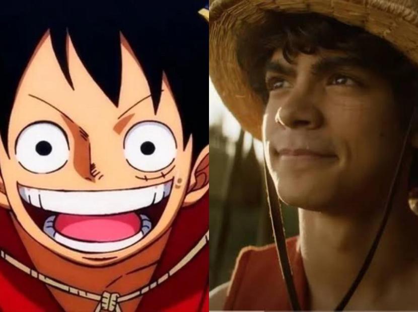 Karakter Luffy versi anime (kiri) dan versi live action (kanan). Disadari atau tidak, kedua versi Luffy ini ternyata memiliki perbedaan yang sangat mendasar.