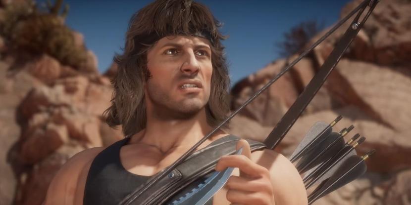 Karakter Rambo dalam gim Mortal Game 11.