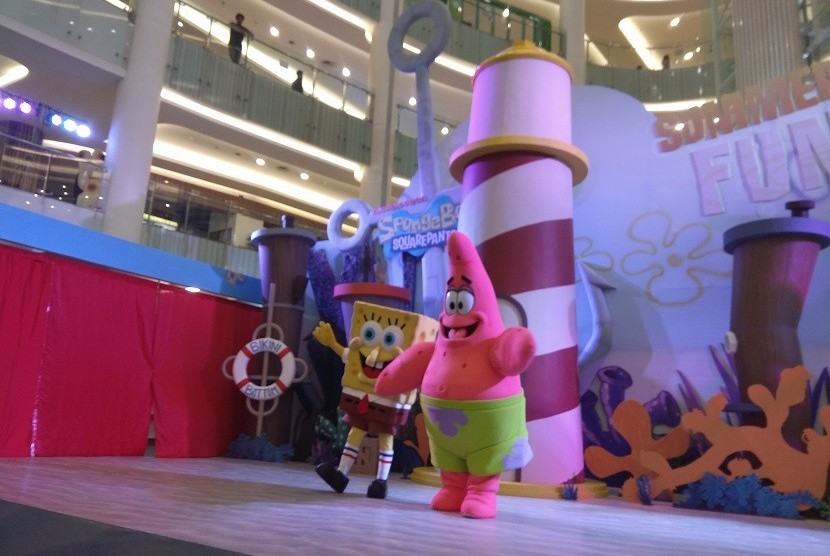 Karakter Spongebob dan Patrick dihadirkan Pluit Village Mall dalam libur lebaran dan libur sekolah kali ini