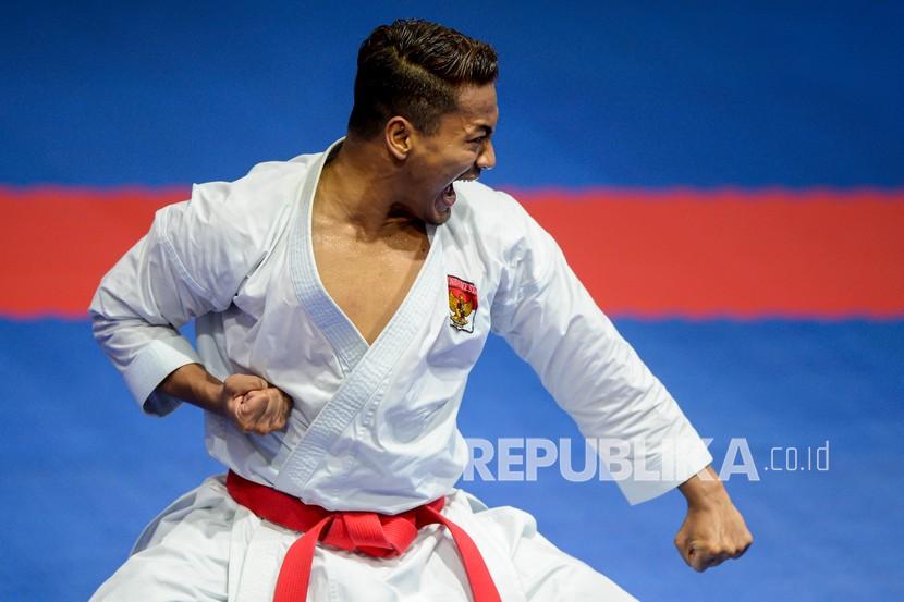 Karateka Indonesia Ahmad Zigi Zaresta (ilustrasi) meraih emas nomor kata perorangan putra di SEA Games 2023 Kamboja.