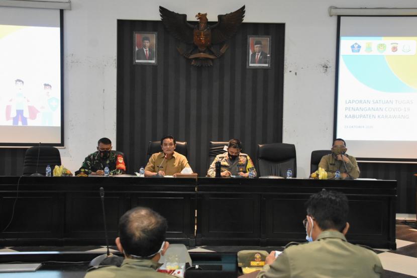  Karawang Evaluasi Kinerja Satgas Penanganan Covid-19 