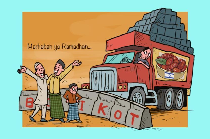 Karikatur Opini Republika : Boikot Kurma Israel