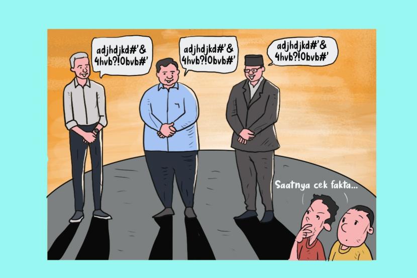Karikatur Opini Republika : Cek Fakta Debat