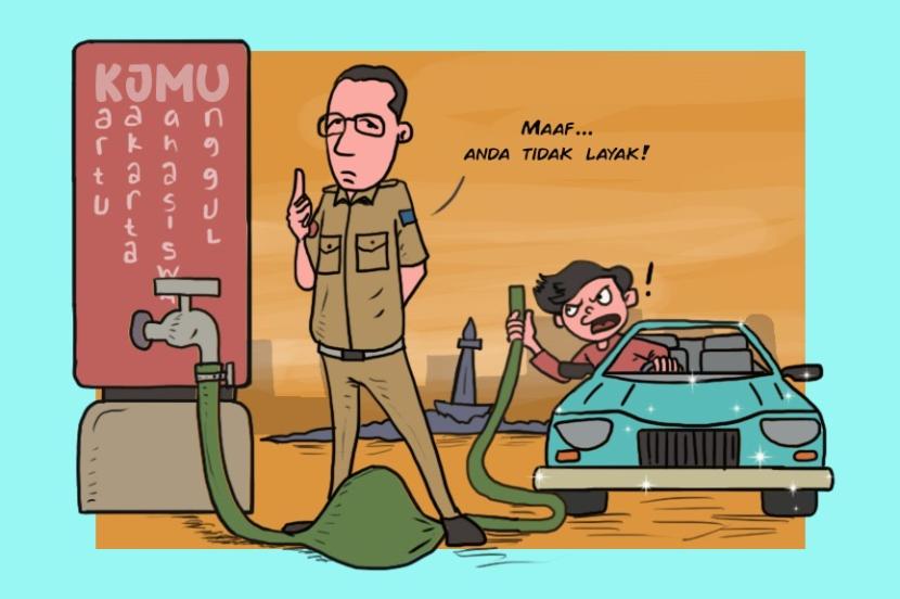 Karikatur Opini Republika : Gaduh KJMU, Penerima Tidak Layak