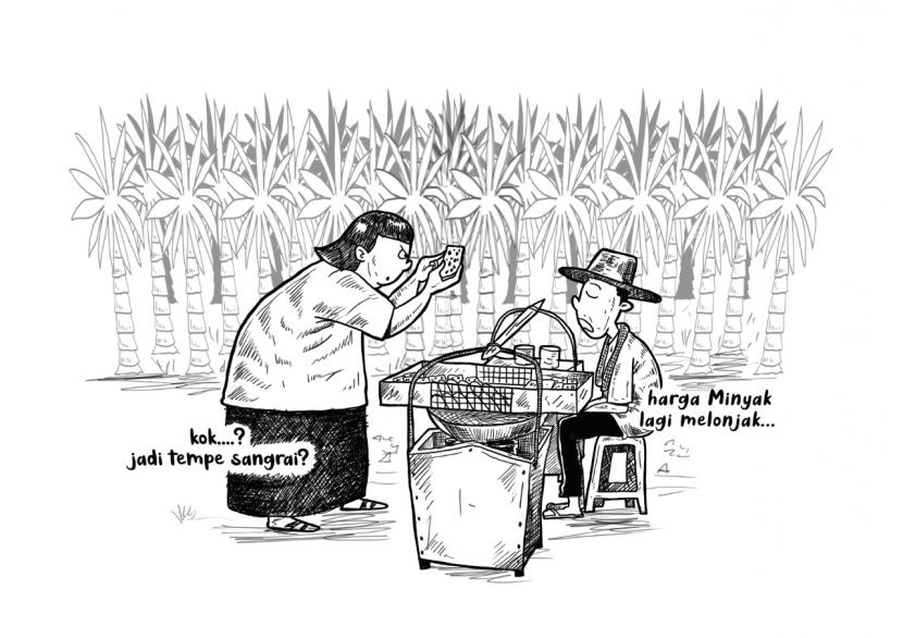 Karikatur opini Republika: Harga Minyak Goreng Melonjak