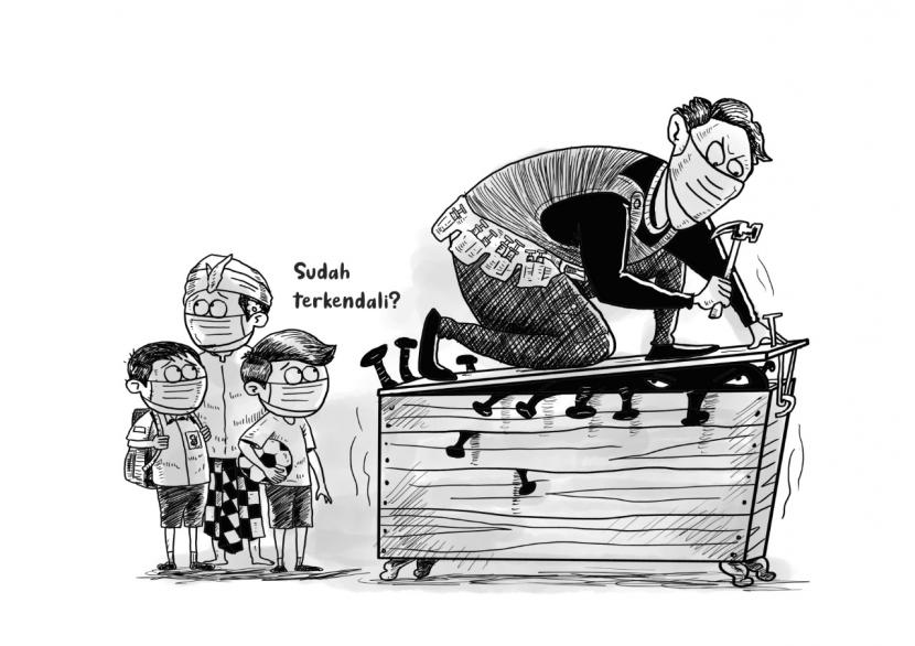 Karikatur Pandemi Terkendali