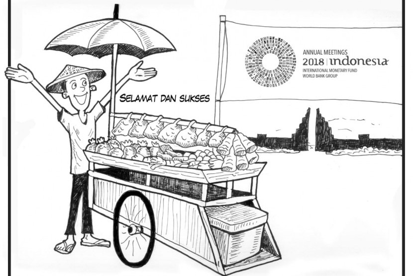 Karikatur pertemuan IMF-Bank Dunia