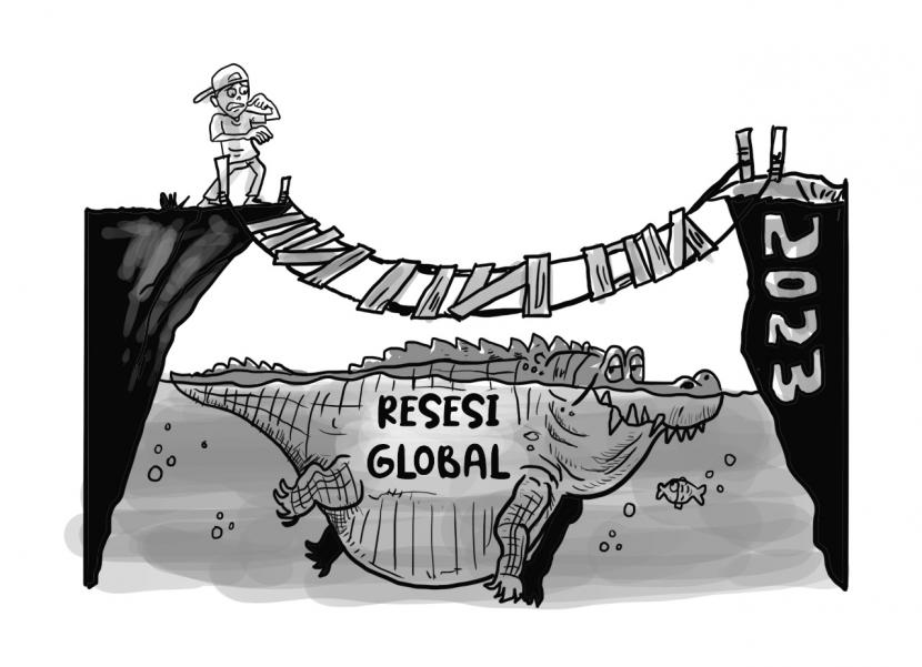 Karikatur Resesi Global