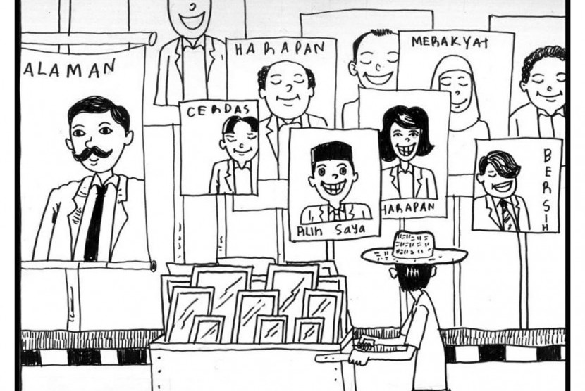 Karikatur saatnya jualan