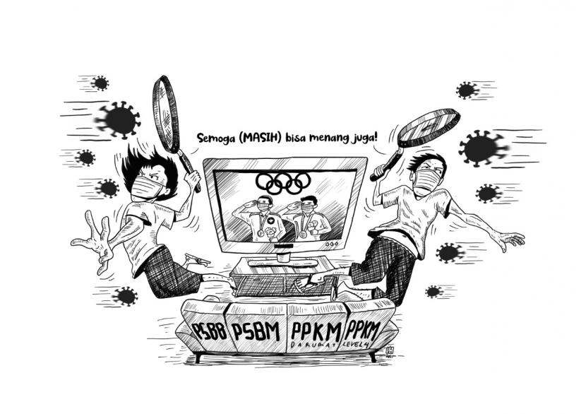 Karikatur Semoga (Masih) Bisa Menang