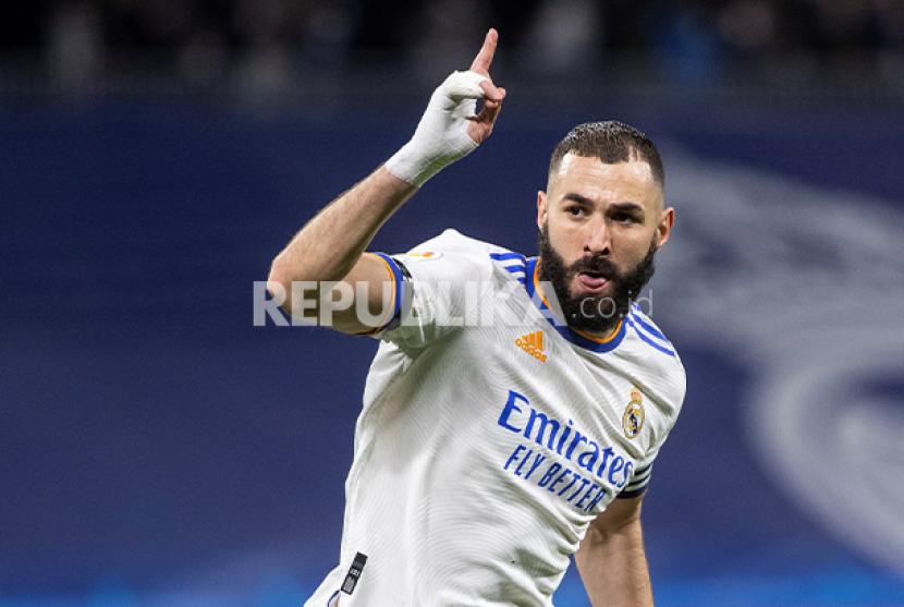 Karim Benzema, andalan Real Madrid di lini depan saat melawan Getafe. 